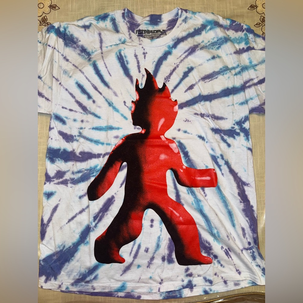 Cactus Jack by Travis Scott Flame NWOT Men's T-shirt "Tie Dye"